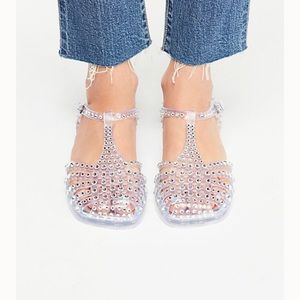 Free People Glitter Jelly Sandal